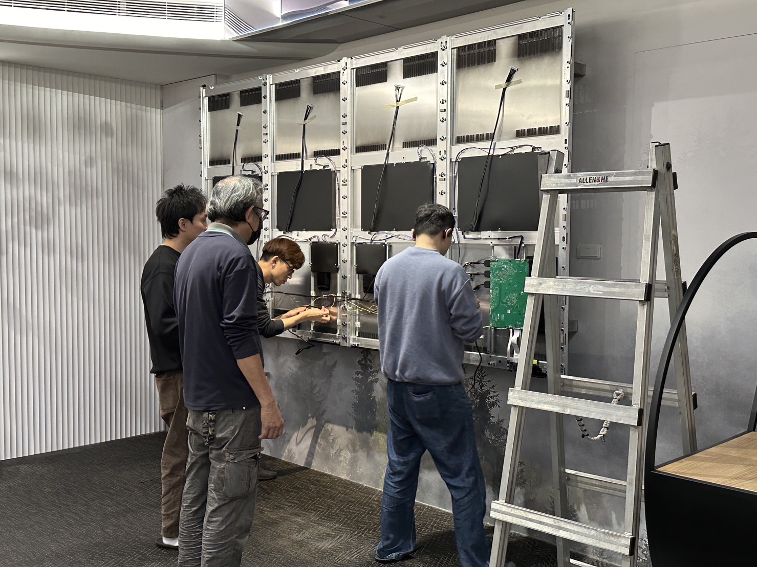 LED電視牆案例施工現場